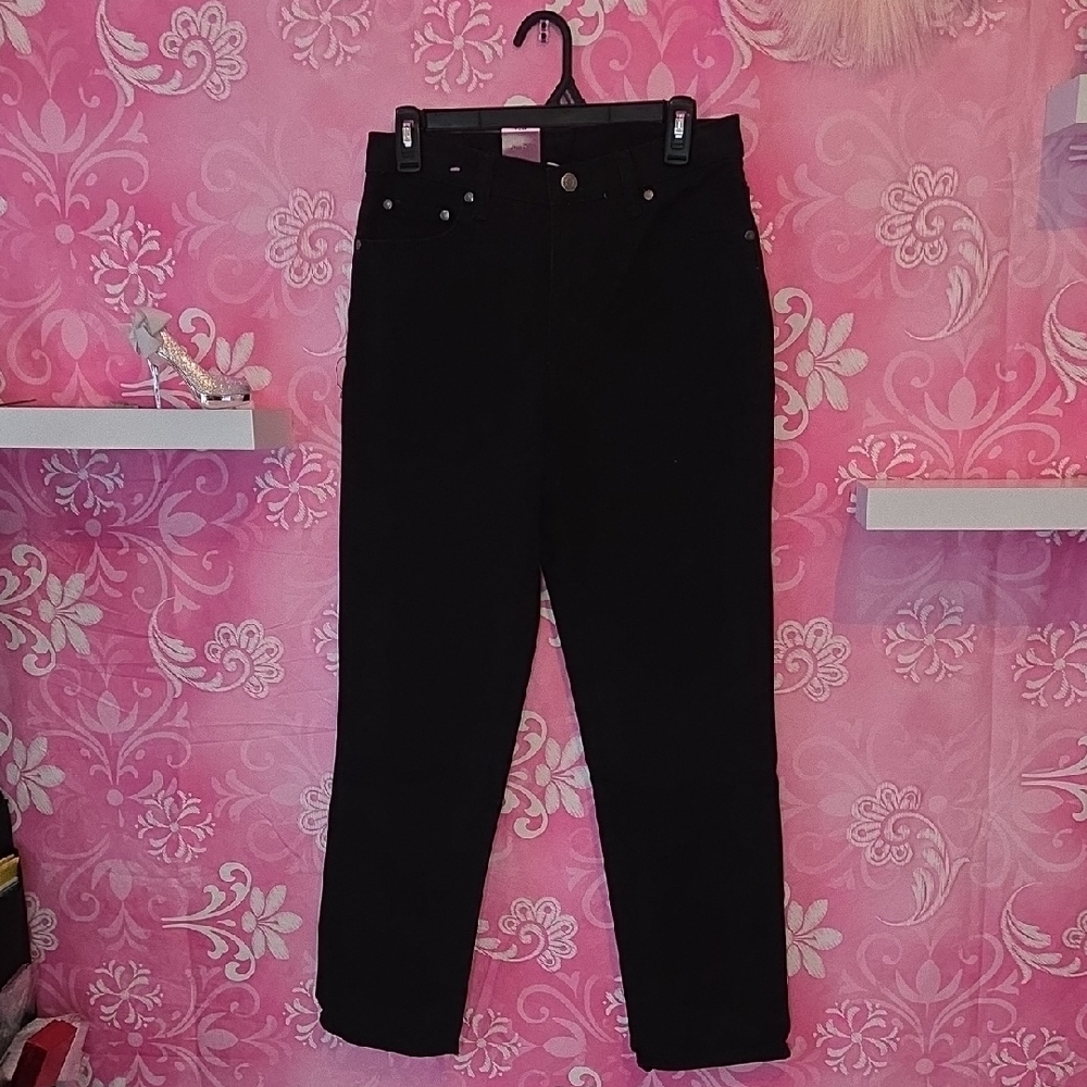 Elegant Black Straight Leg Women's Jeans